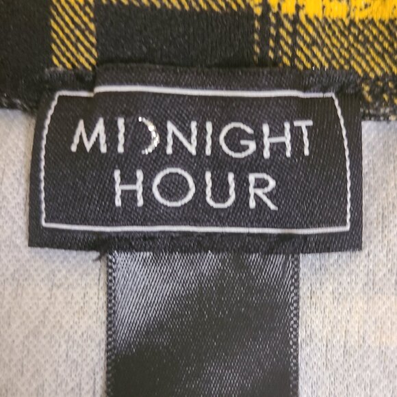 Midnight Hour Yellow & Black Plaid O-Ring Skater Skirt - Picture 2 of 6